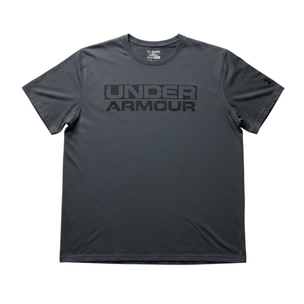 Under Armour Mens HeatGear Loose Fit Graphic T-Shirt Charcoal Grey 2XL